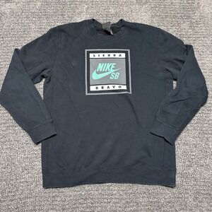 Nike SB Icon Skateboarding Vtg Sweatshirt Large Black Crewneck Sierra Bravo